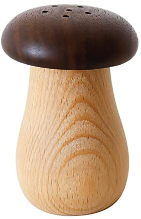 HanOBC Niedlicher Zahnstocherhalter, Spender aus Holz, Pilzform, Zahnstocherbox, Lustiger Zahnstocherspender, Holz-Zahnstocherhalter, Dekorative Zahnstocher-Aufbewahrungsbox