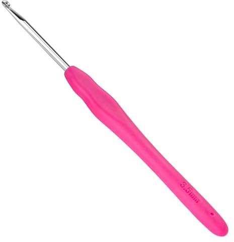 Totofy Aiguille à Crochet 3.5 mm, crochet tricot avec poignée souple ergonomique pour les débutants et les amateurs de crochet