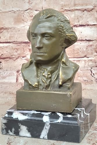 EUROPEAN BRONZE Bronze George Washington Bust Statue Historical Home Office Decoration Cold Cast Collectible Decorative Handmade Gift Art
