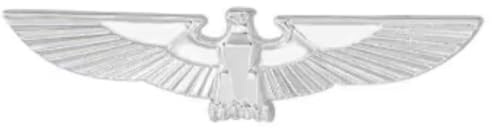 Silver Pilot Wings Pin – 7x1.5cm Metal Aviator Badge | Military Style Eagle Wings Lapel Pin for Jacket, Uniform, or Cap | Aviation Gift for Pilots & Air Force Enthusiasts