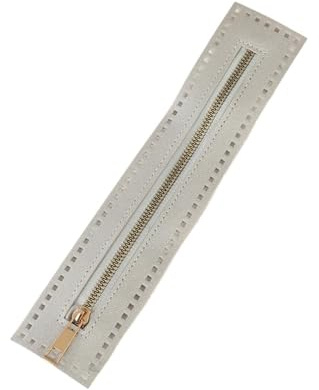 AIQIJOHI Blixtlås Virkning 5 Stycken 27 cm Dubbelsidigt Läder Dragkedja Multipurpose Handväska, Hårdvara för Virkning Väska Hårdvara Tillbehör (A9)