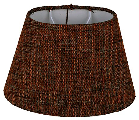 Dirk Davids Leuchten GmbH Lampenschirm für Tischleuchte in Oval Leinen Boucle Braun TL 25-16-16