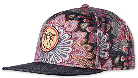 Djinns Peacock Flat Brim Cap - One Size svart