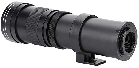 Teleobjetivo, 420-800 mm F/8.3-16 Teleobjetivo Lente con Zoom Manual para cámara Canon Nikon Sony Pentax DSLR(Puerto Canon EF)