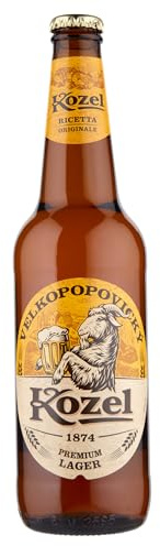 Kozel Birra Premium Lager, 1 Birra in Bottiglia da 50cl, Pale Lager dal Gusto Ricco e Bilanciato, Gradazione Alcolica 4.6% Vol
