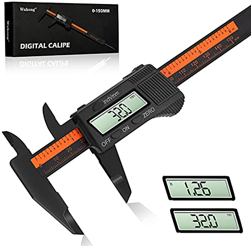 Pied a Coulisse - Wukong Pied à Coulisse Digital 150mm en Plastique, Précision Réglable 0.1mm, Vernier Calibre Pour la Maison et l'industrie Conversion Pouces/Métrique