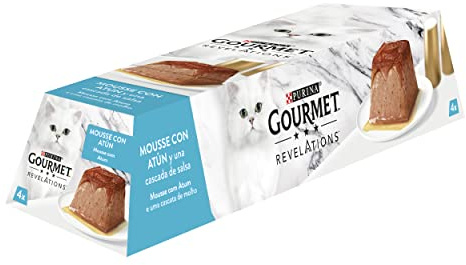 GOURMET Revelations, Comida Húmeda para Gato Adulto, Mousse con Salsa con Atún, 6 Packs de 4 Pirámides de 57 g. (24 pirámides)