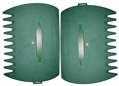 QOTSTEOS Ensemble de ramasse-feuilles pour jardin et cour, râteau à main, grande taille, ramasse-feuilles ou feuilles, herbe coupée et déchets, outil idéal pour enlever les chutes (vert, taille : 34 x