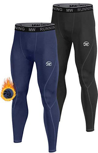 MEETWEE Pantalon Thermique Homme Base Layer Compression Chaud Legging Running Hiver Entraînement