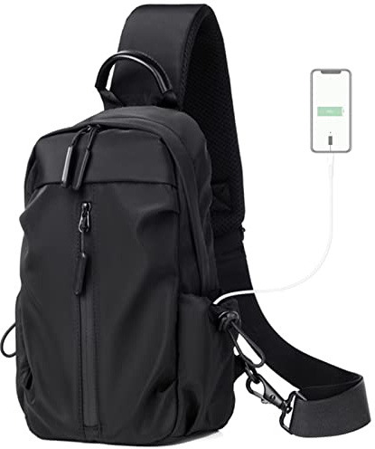 Long Keeper Bolso Bandolera de Pecho - Ligero Mochila Bandolera Hombre Sling Bag Casual Bandoleras pequeñas Bolso de Pecho para Hombre Mujer