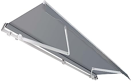 Toboli Toldo articulado 3x2,5m Antracita toldo Sol Montaje a Pared toldo de balcón protección UV