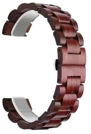 Träarmband 20 mm 22 mm unisexarmband Träarmband for klocka män Damarmband(Red,22mm)
