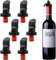 6PCS Wine Bottle Stoppers, Reusable Plastic Wine Corks Wine Stoppers Bottle Caps Champagne Stoppers with Airtight Seal, Keep Wine Fresh Wine Bottle Sealer Set