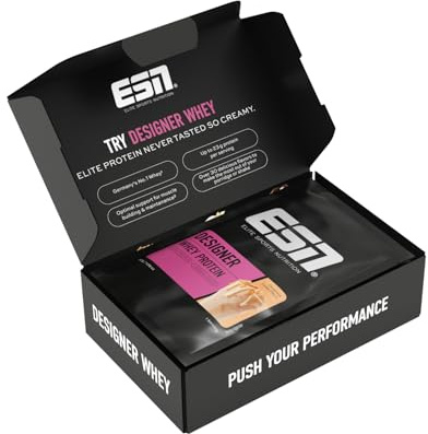 ESN Designer Whey Proteinpulver, Taster Box, 5 x 30 g, bis zu 23 g Protein pro Portion - made in Germany