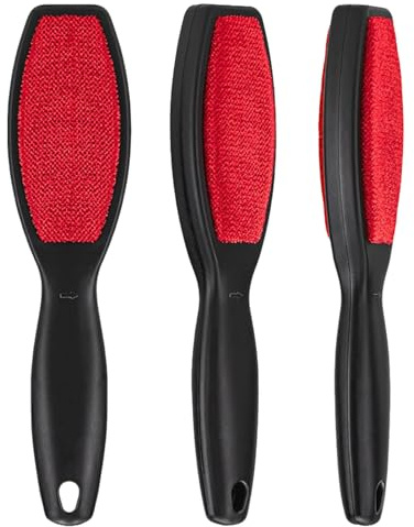 Lint Brushes - TRACOMPAN 3pcs Reusable Plastic Multi-Functional Pet Hair Remover Brush for Clothes, Furniture, Carpets & Blankets - Effective Pet Hair, Lint & Fluff Removal Tool for Daily Use