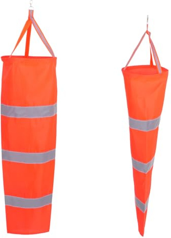 Toyvian 2piezas Veleta De Manga De Viento para Exteriores Bolsa para Manga De Viento Jardín Indicador De Dirección del Tela Oxford Reflectante para y Aeropuertos