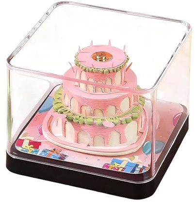 Calendario 3D 2026 – Calendario de piezas de tiempo para tarta de cumpleaños, 194 páginas, escultura de papel con cubierta transparente, marcadores creativos para estudiantes y trabajadores para el