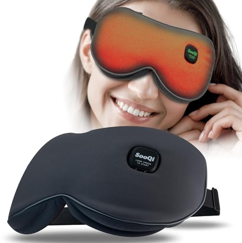 SooQi Rechargeable Heated Eye Mask for Dry Eyes, Blepharitis & Eye Fatigue