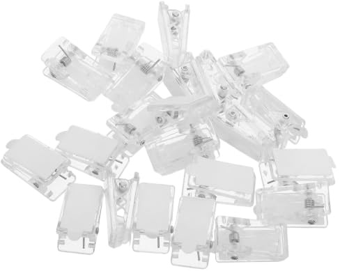 JEWEDECO 30 St Självhäftande Transparenta Akrylklämmor för Dokument och Kant Stabilt Grepp Återanvändbar Plastklämma för Hem och Väggdekorationer