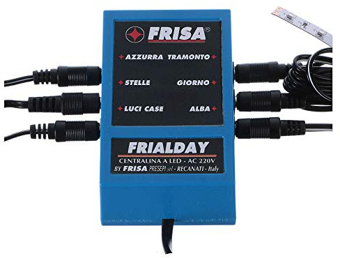 Holyart Centraline presepe ed effetti: Frialday centralina led presepe + kit luci alba giorno tramonto notte