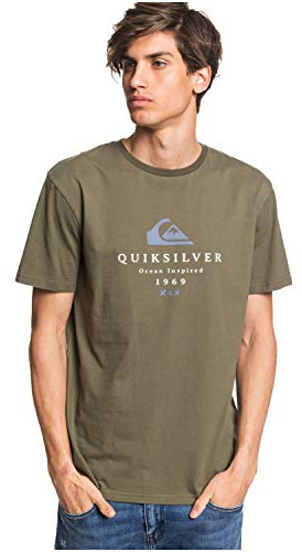 Quiksilver Homme First Fire T-shirt, Vert, M EU