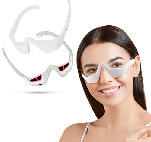 Elitzia EMS Microcurrent Eye Protector Eye Massager 3 livelli di intensità Led Red Light Eye Therapy Dispositivo elettrico ricaricabile di bellezza per gli occhi per alleviare PuffyET100A