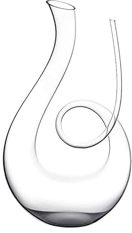 STARRY G Decanter per vino rosso, caraffa per decanter per vino, decanter per vino, colatore per vino con collo di cigno, decanter a forma di spirale U, decanter in vetro cristallo senza piombo da