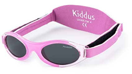 Kiddus Polariserade Solglasögon för Nyfödda Pojkar Och Flickor. Från 0 Månader Till 2 År. 100% Skydd Med UV400 Solfilter. Näsbrygga i Silikon. Justerbar Mjuk Rem. BPA-Fri