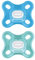 MAM Comfort Schnuller im 2er-Set, besonders kleiner und leichter Baby Schnuller für Früh- & Neugeborene aus 100% Silikon, mit weichem MAM SkinSoft Saugteil & Schnullerbox, 0-3 Monate, blau
