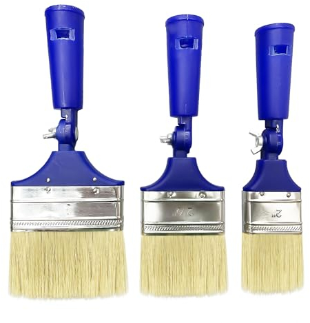 Pincel de 3 piezas, pincel ajustable, cepillo de extensión, cerdas multiángulo, herramienta de pintura, pincel para pintar paredes, techos azules