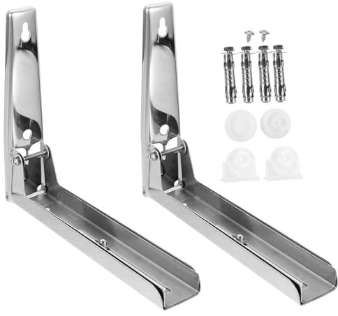 Ciieeo Marco De Soporte De Pared Plegable y Extensible Rejilla Para Horno Microondas Inoxidable