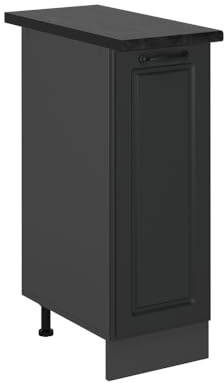 Vicco Apothekerschrank R-Line, Medizinschrank für die Küche, Anthrazit Landhaus, 30 cm, AP Anthrazit