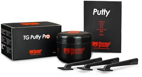 Thermal Grizzly TG Putty Pro - 100 Gram - High-Performance Electrically Non-Conductive Thermal Putty for GPU and PCB Applications
