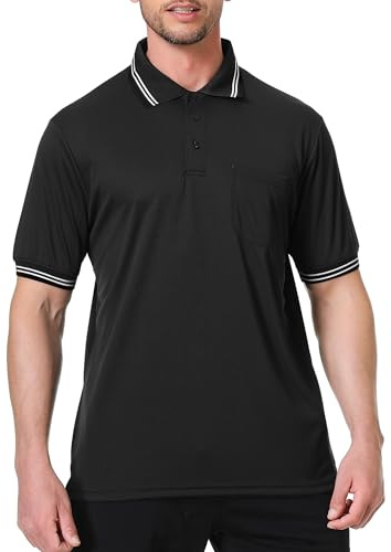 TOPTIE Chemise Arbitre de Baseball et Softball Polo à Manches Courtes Maillot Umpire