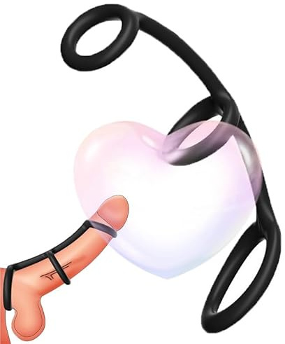 Manlig Roman Svart Elastisk Silikon Roligt TräNingsring TillbehöR, Tre Ring Design, UthåLlighet FöRbäTtra Verktyg, Fritid Semester, Par GåVa