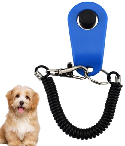 Generico Addestratore di Cani - Clicker da addestramento per Cani da 2,56 Pollici, Cliker da addetramento Portatile con Polso, Cliker per addestraento del Cane | Clicker per Cuccioli Regolabile con