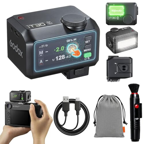 Godox iT30Pro L TTL-miniblixt för Leica, GN15 med pekskärm i fullfärg | 120 g, 560 blixtar på full effekt, 1,5 s återuppladdning, HSS till 1/8000 s och trådlös 2,4 GHz-sändare/mottagare