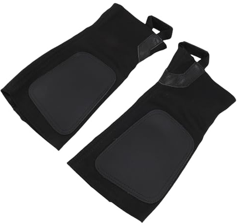 FILFEEL Mitad Ecuestre para Montar a Caballo – Cuero de Vaca de Primera Calidad y Polainas de Equitación Profesionales con Correa de Estribo Segura y Ajuste Ergonómico 3D – Juego de 2 Piezas (L)