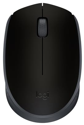 Logitech M170 Compact Ambidextrous 2.4 GHz Wireless Mouse - Black