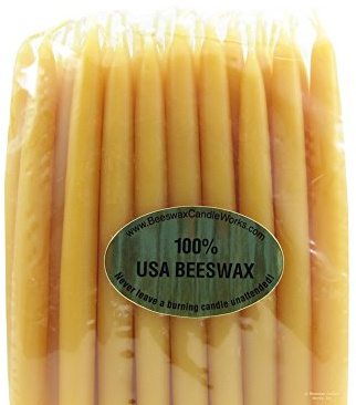 Beeswax Candle Works, Chanukah (Pack of 45) 100% USA Beeswax