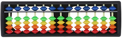 NKYSM Abakus Soroban Kunststoff 13 Spalte mit Bunten Perlen,Taschenrechner Zählwerkzeug für Mathematik Anfänger Student Schreibwaren Geschenk