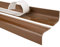 Quest Stair Edge Profile Self-Adhesive PVC Plastic Stair Edge Protection 52 x 40 mm Rounded Brown 90 cm