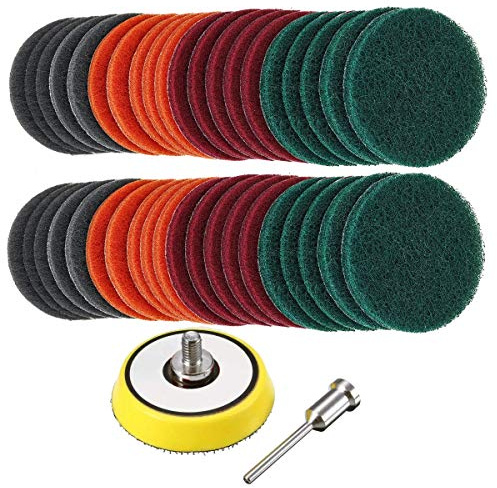 slipande fleece dynor 75mm VÉZAAR poleringskuddar slipsvamp 6mm slipplatta, 40 st