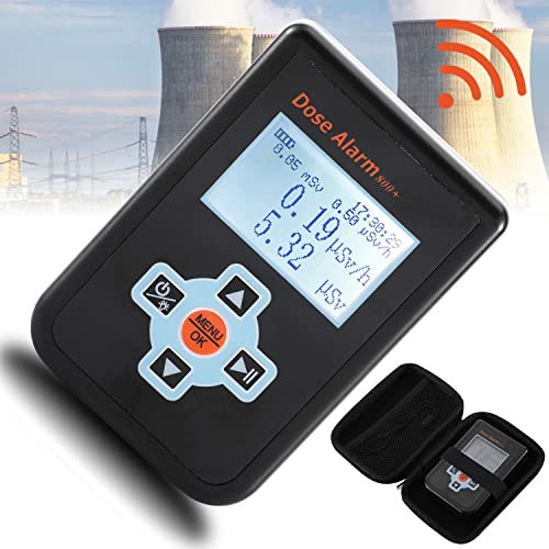 Hanchen Detector de radiación nuclear Contador Geiger Dosimetro personal Detector de mármol Monitor Medidor digital portátil Alta sensibilidad Sin batería (tamaño de bolsillo)