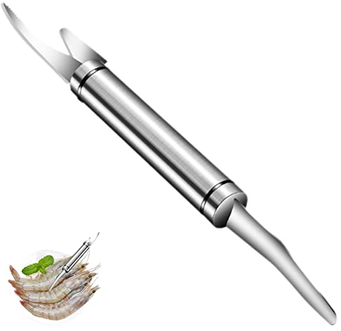 Mineatig Pelador De Gambas Y Langostinos,5 En 1 Pelador Multifuncional,Herramienta De Mariscos De Acero Inoxidable, Cuchillo Utilitario para Camarones, Cuchillo De Mariscos, Herramienta De Cocina