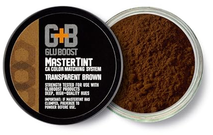 GluBoost MasterTint Jars – Long-Lasting Color Additives for Perfect Color Matching – Works with MasterGlu & Fill n’ Finish Pro – No Solvent Needed - Brown