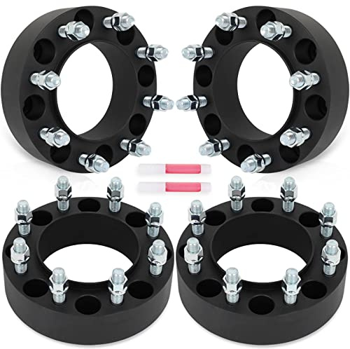SCITOO 4Pcs Wheel Spacers 2 inch 8x170 Bore 124.9mm Studs 14x1.5 8 Lug Wheel Spacers Adapters Fit for for Ford Excursion for F-250 for F-250 Super Duty for F-350 for F-350 Super Duty
