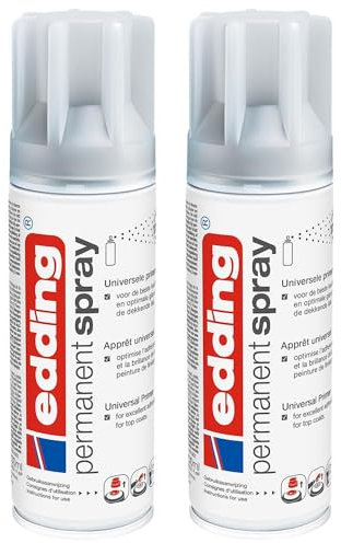 EDDING Lot de 2 Sprays Permanent 5200 Apprêt Primaire Universel Gris