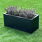 Aluzinc Trough Garden Planter 70cm - Zinc Lightweight Outdoor Patio Garden Pot with Drainage, Weatherproof & Corrosion-Resistant, 10-Year Warranty (Black)