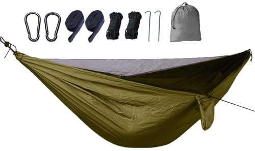 Hängmatta med flugnät | stark bärande bärbar resehängmatta | campingutrustning, hopfällbart hängmattsnät för strandresor backpacking utomhusaktiviteter